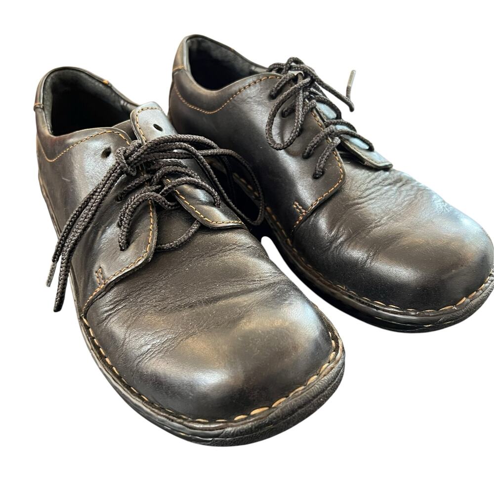 Born Black Leather Lace Up Oxford Shoes Women’s Size 6.5 EU 37
